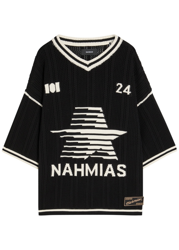 Photo: Nahmias Knit Star Cotton-knit Football T-shirt Black