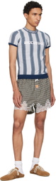 Martine Rose Khaki & Black French Knicker Shorts