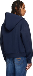 Givenchy Navy Zipped Scuba Hoodie
