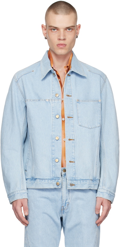 Photo: NVRFRGT Blue Faded Denim Jacket