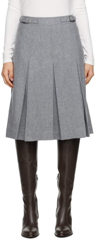 Photo: rag & bone Gray Garnet Midi Skirt