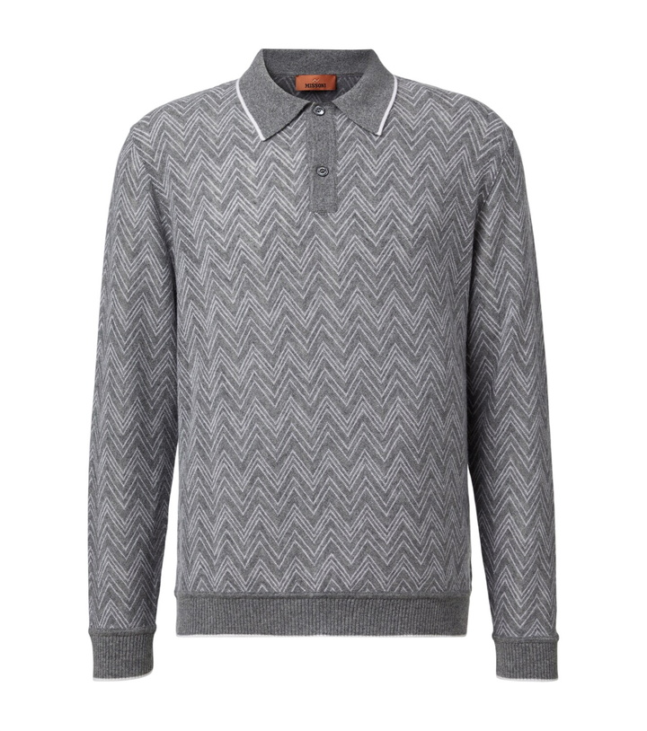 Photo: Missoni Zigzag cashmere polo sweater