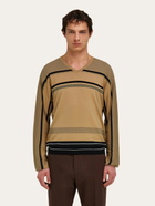 Ferragamo Mens V-neck sweater in Multicolor