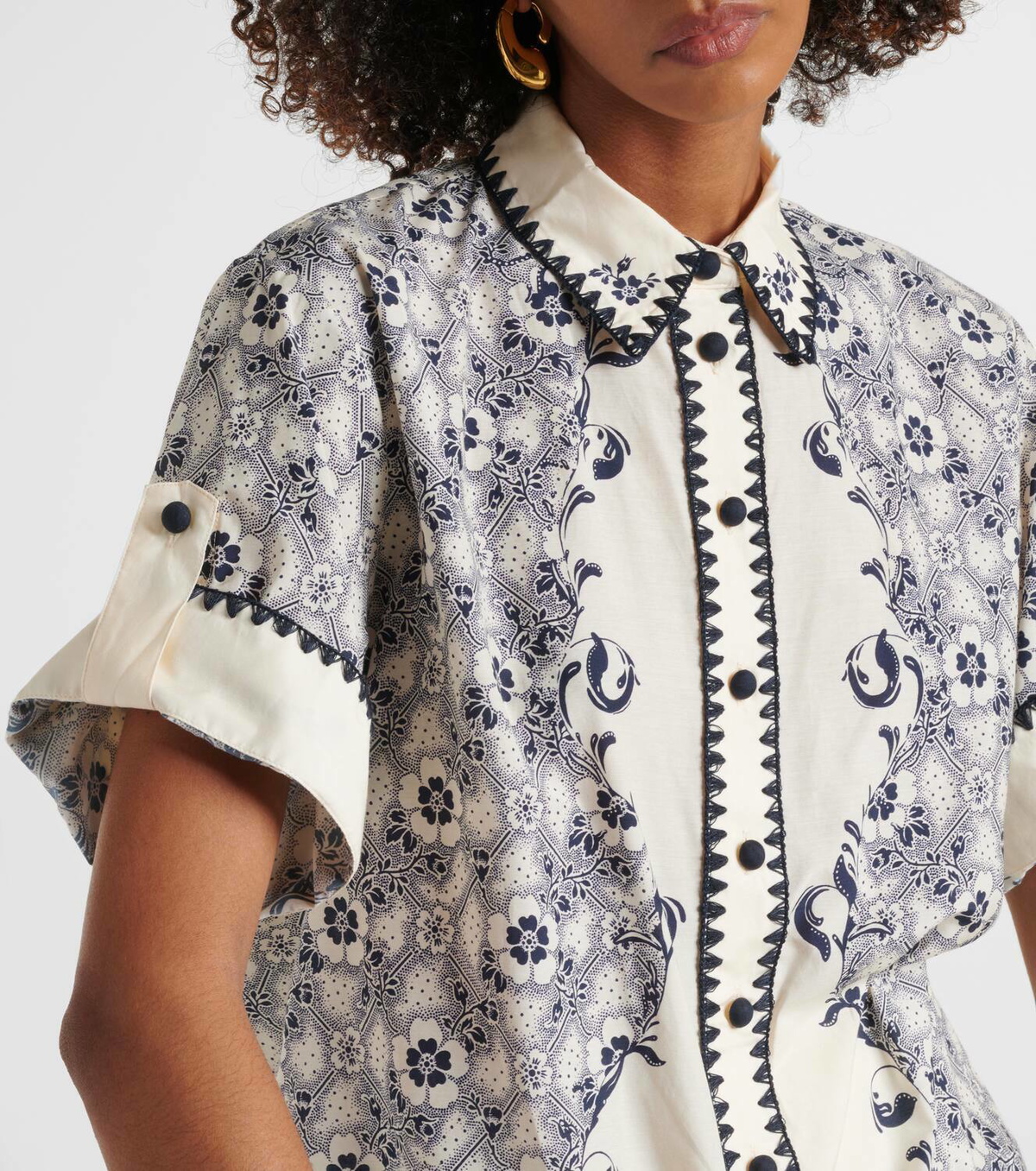 Alémais Airlie printed cotton and silk shirt ALÉMAIS