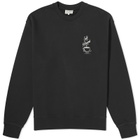 Cafe Kitsune Men's Café Kitsune Coffee Cup Relax Crew Sweater in Black