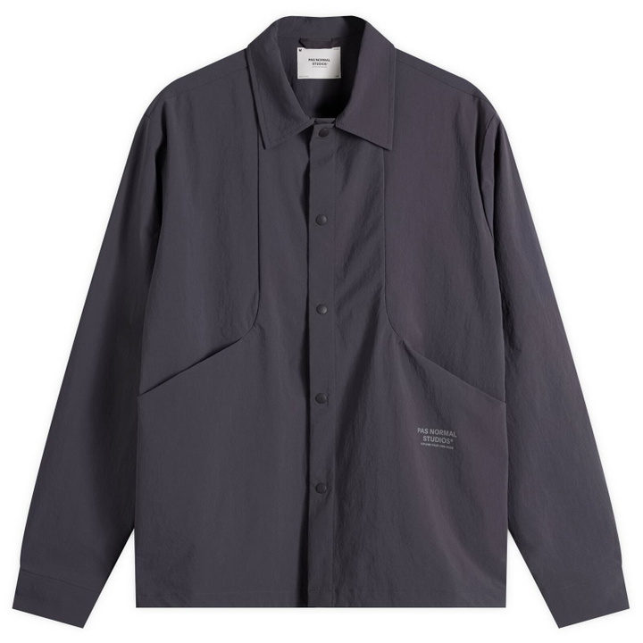 Photo: Pas Normal Studios Men's Off-Race Tech Overshirt in Steel