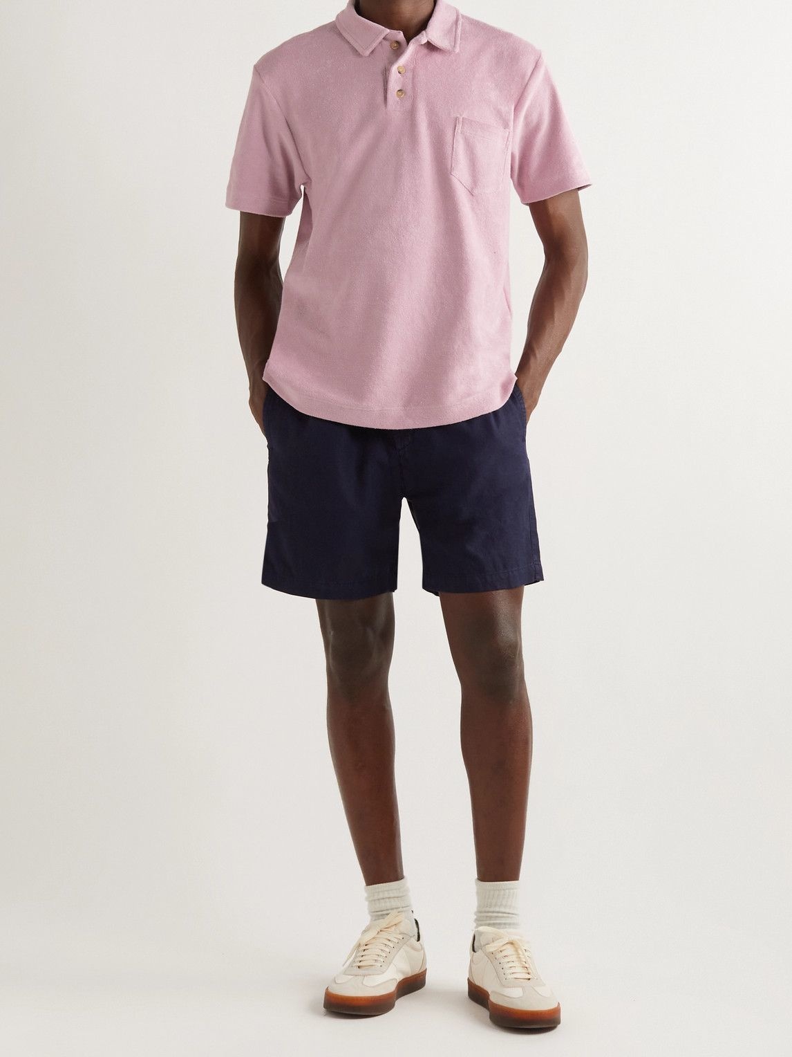 Howlin' - Mr Fantasy Cotton-Blend Terry Polo Shirt - Pink Howlin' by  Morrison