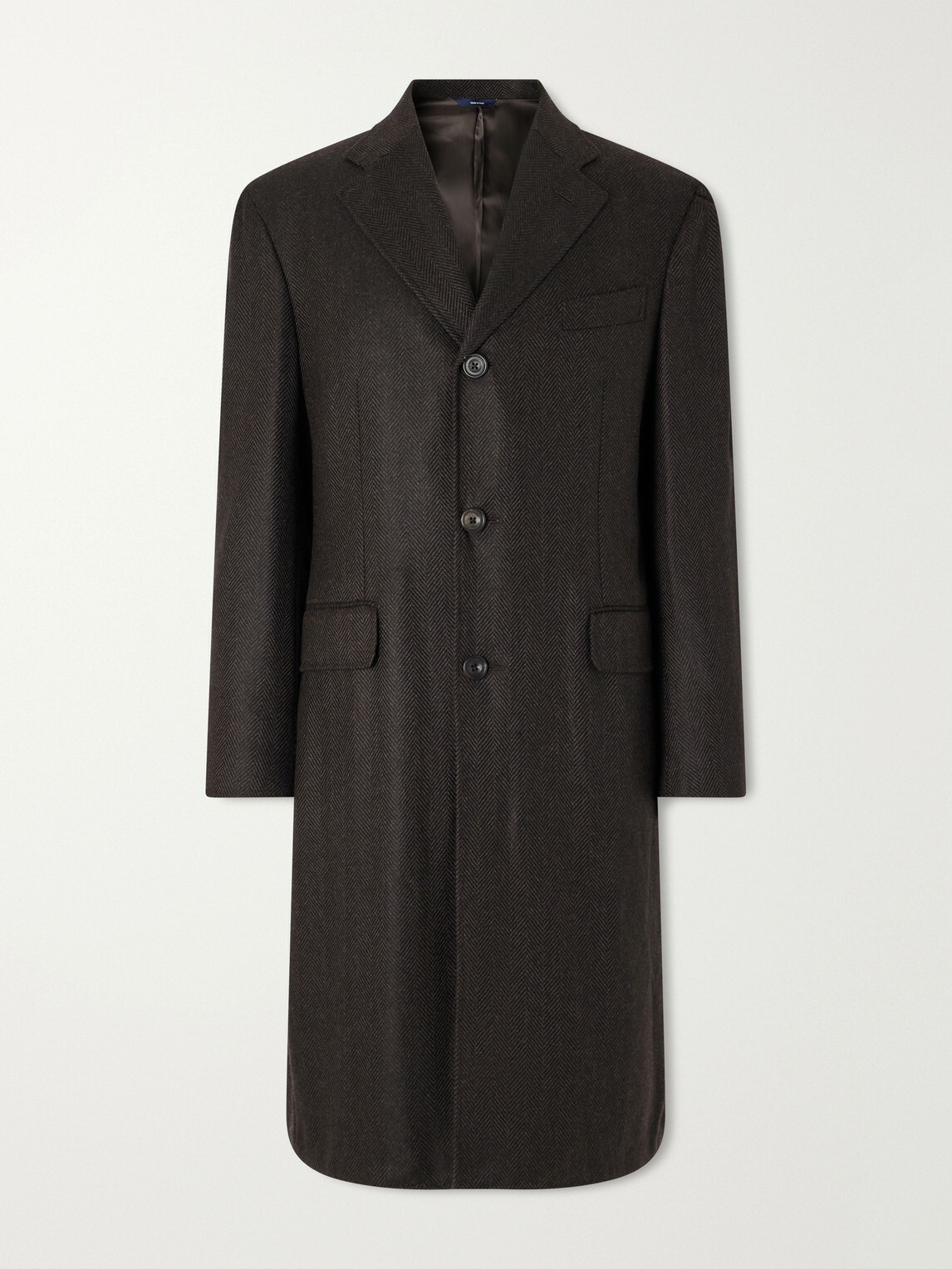 Thom Sweeney - Herringbone Wool Coat - Brown