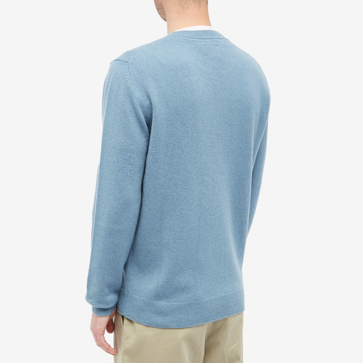 Norse Projects Men's Sigfred Merino Lambswool Sweater in Light Stone Blue  Norse Projects