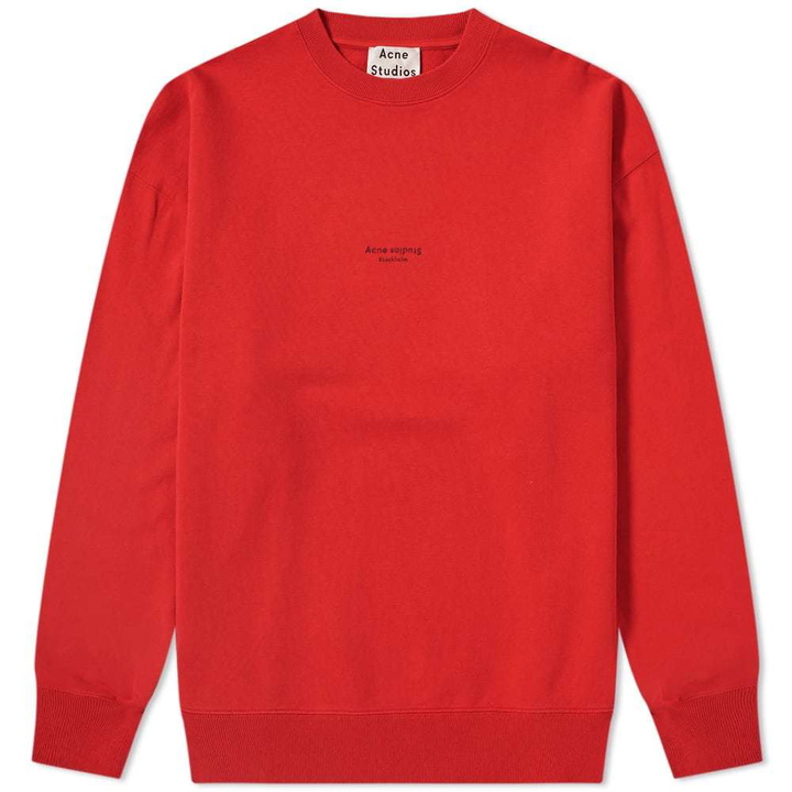 Photo: Acne Studios Garment Dyed Crew Sweat Red