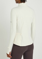 Tala Ultralite Half-zip Stretch-jersey gym top Ivory