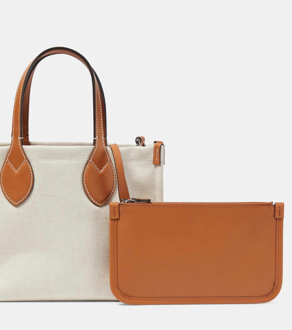 【関税込み】gucci Mini logo shopping bag Gucci Mini logo-print Tote Bag | Neutrals | FARFETCH