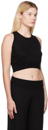 Frenckenberger Black Cropped Sports Top