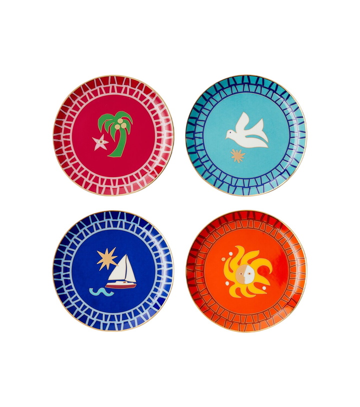Photo: Jonathan Adler Playa set of 4 porcelain side plates