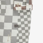 ERL Men's Checkerboard Cargo Trousers in Black/White