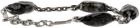 Panconesi Silver Anthracite Chain Bracelet