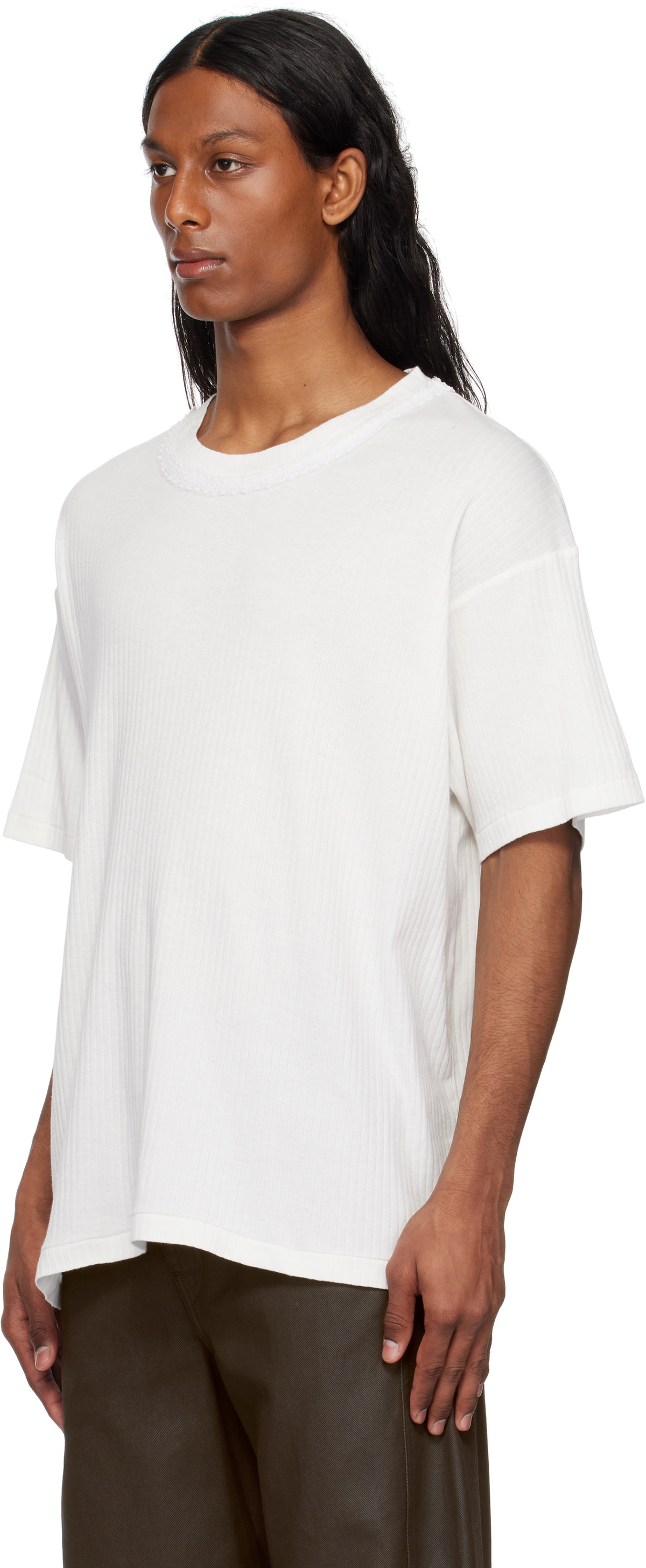 【関税込み】Bode オフホワイト Beaded Salt Marsh Tシャツ Bode Off-White Beaded Salt Marsh T-shirt Bode