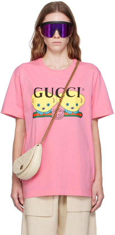 Photo: Gucci Pink Printed T-Shirt