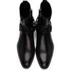 Saint Laurent Black Wyatt Harness Boots