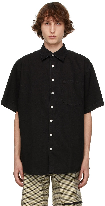 Photo: Schnayderman's Black Denim Oversized Short Sleeve Shirt