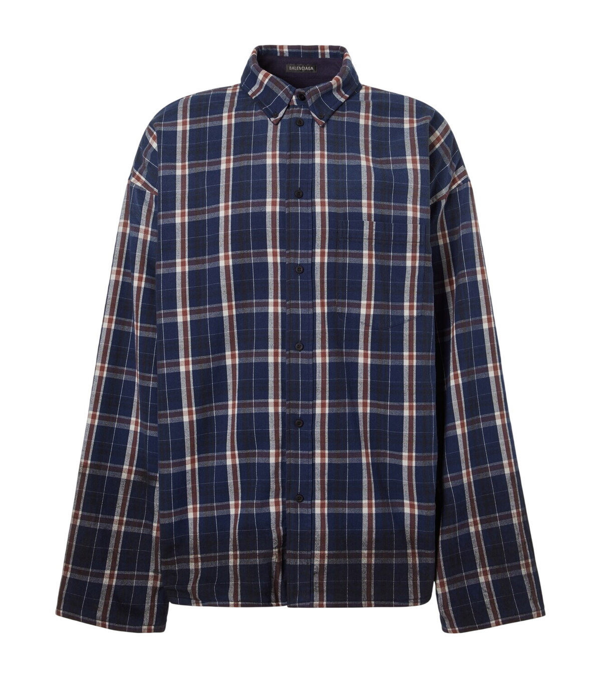 BALENCIAGA バレンシアガ 626192 OVERSIZED PLAID BUTTON SHIRT  チェック レーヨン 半袖シャツ チェック メンズ BALENCIAGA - バレンシアガ BALENCIAGA 半袖シャツ チェック OVERSIZED