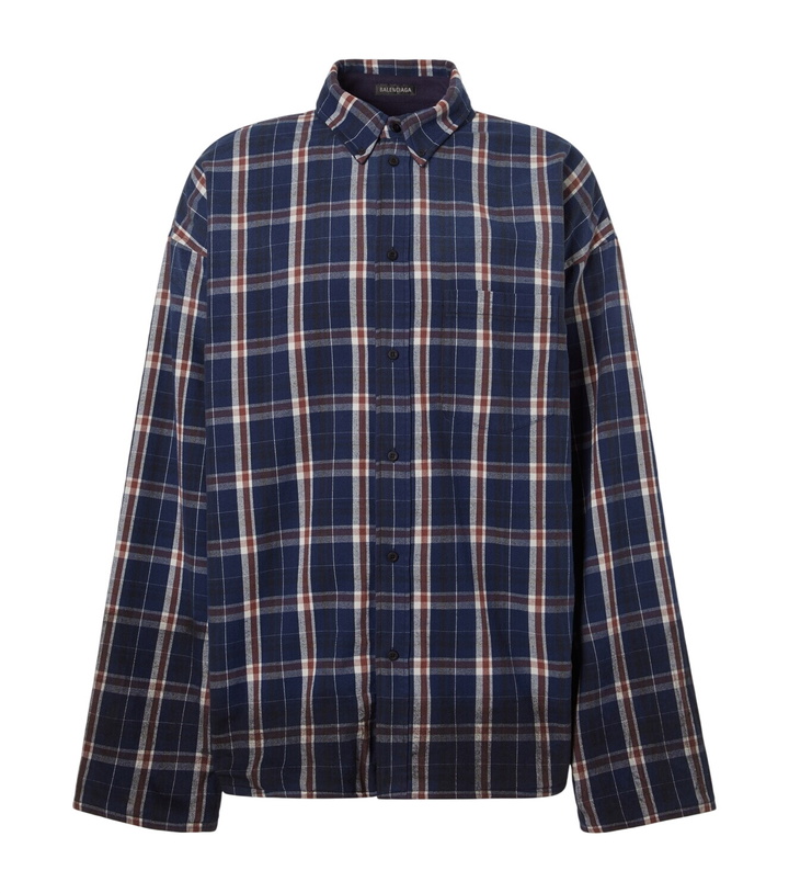 Photo: Balenciaga Reversible flannel and fleece shirt