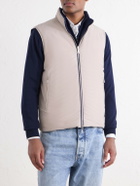 Eleventy - Reversible Padded Cashmere-Blend and Wool-Blend Gilet - Blue