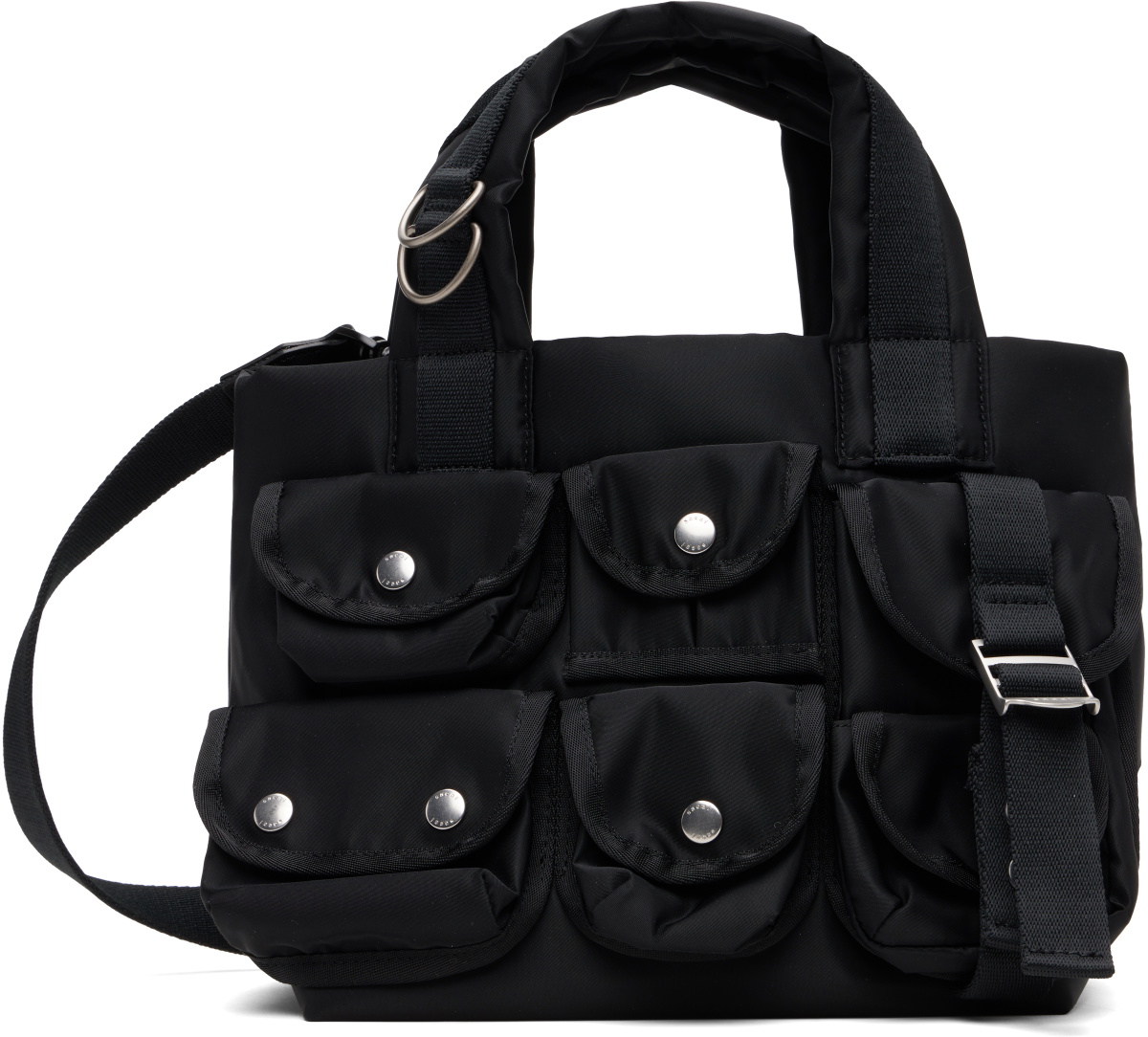 sacai Black Small Nylon Tote