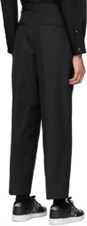 Comme des Garçons Homme Black Pleated Trousers