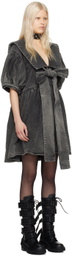 VAQUERA Black Sailor Denim Midi Dress