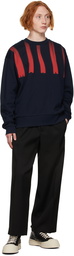 Marni Navy Distorted Logo Sweatshirt