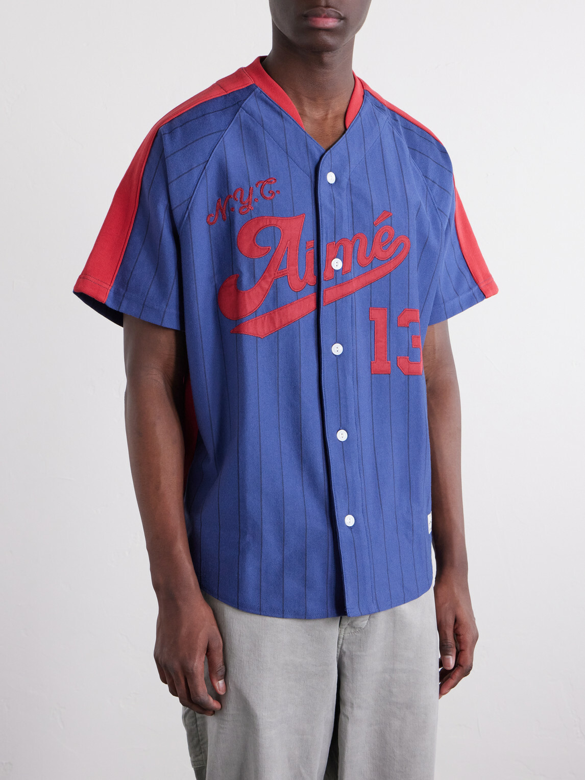 Aimé Leon Dore - Printed Cotton-Jersey Shirt - Blue