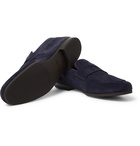 John Lobb - Thorne Suede Penny Loafers - Navy