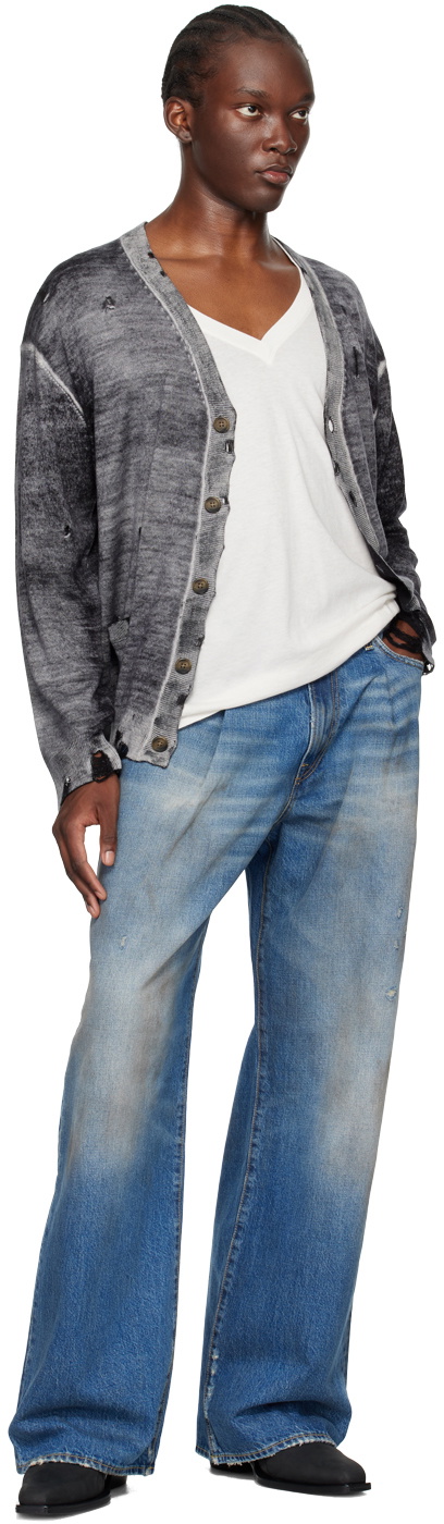 R13 SSENSE Exclusive Blue Damon Pleated Jeans