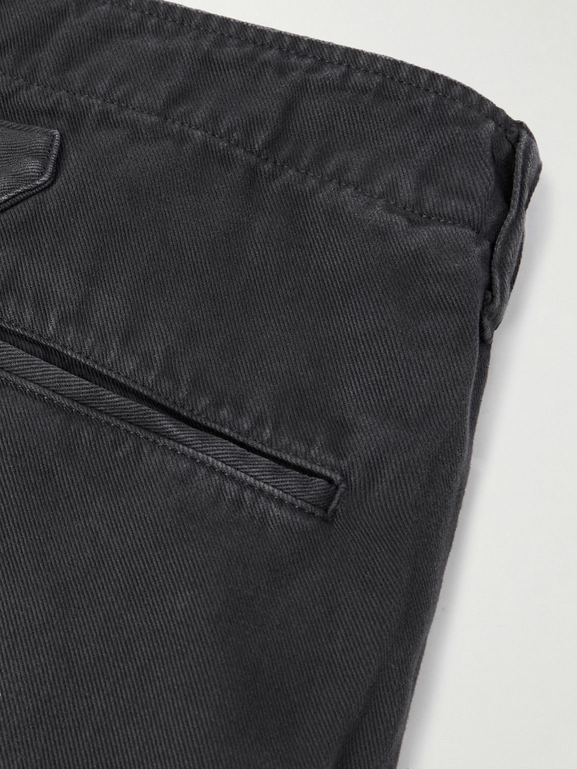 Visvim - Crash Straight-Leg Distressed Cotton-Twill Chinos - Black
