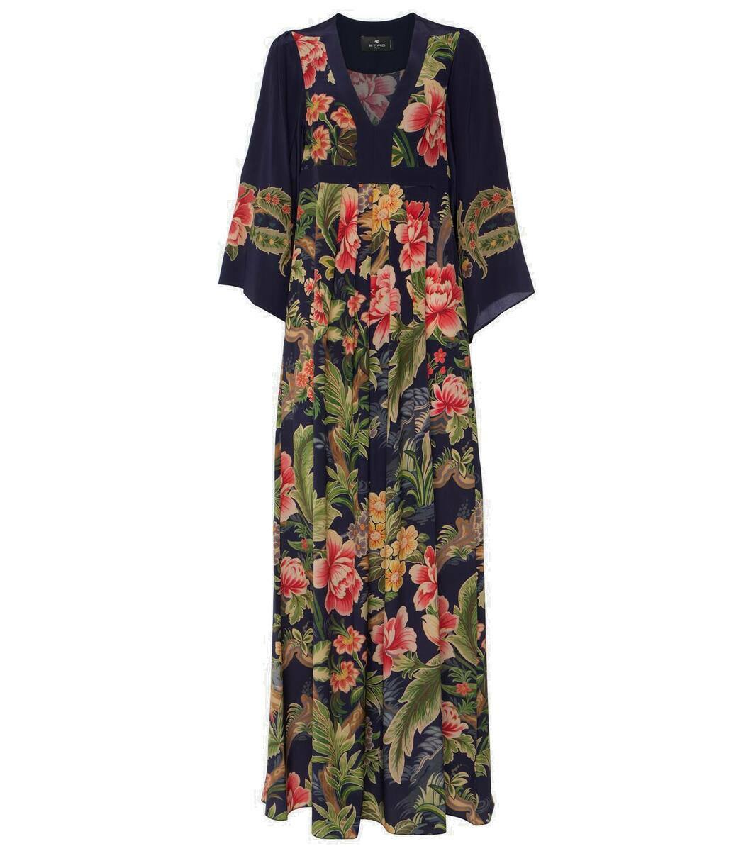 Etro Floral silk crêpe de chine maxi dress Etro