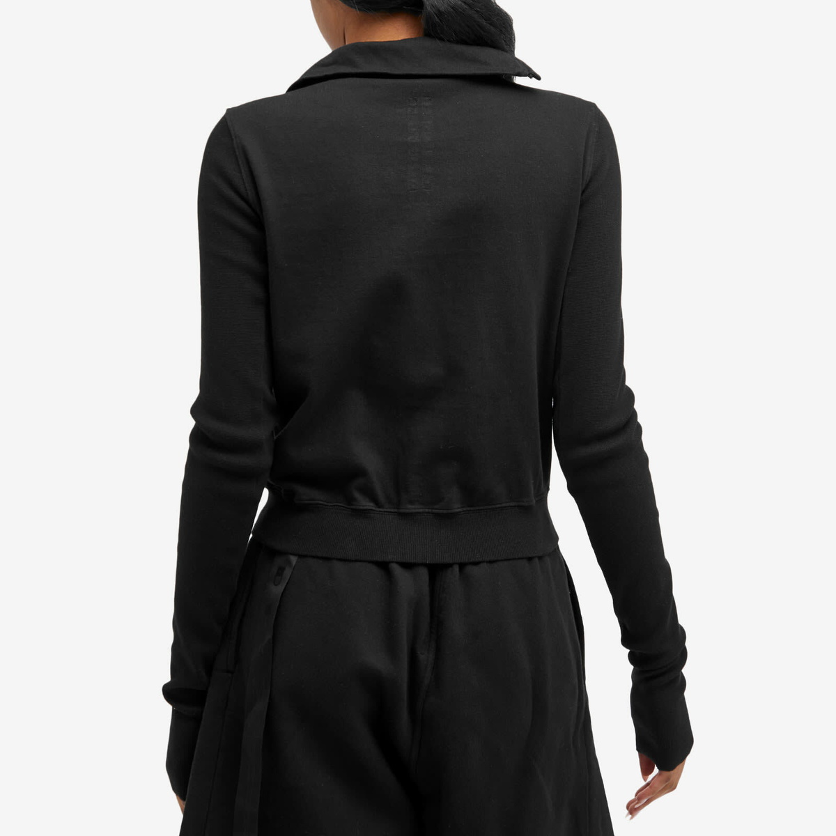 Rick Owens DRKSHDW Women's Mountain Zip Sweat in Black Rick Owens