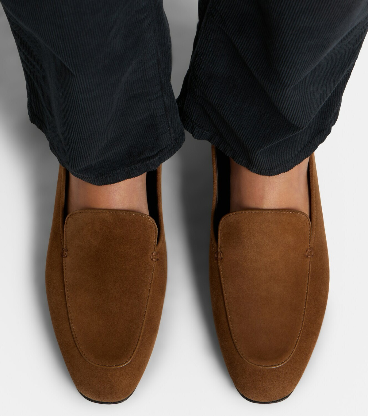 The Row Adam suede loafers