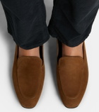 The Row Adam suede loafers