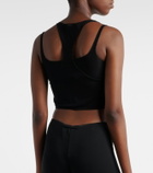 Gucci Layered semi-sheer crêpe jersey top