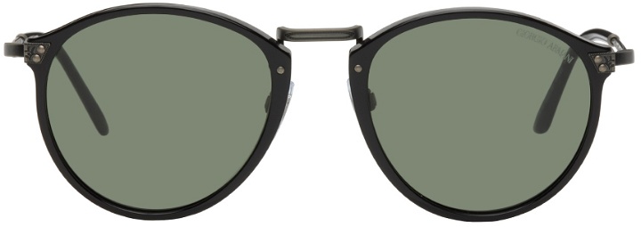Photo: Giorgio Armani Black Classic Round Sunglasses