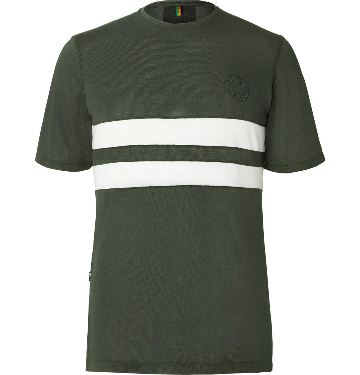 Photo: Iffley Road - Cambrian Striped Drirelease Piqué T-Shirt - Green