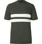 Iffley Road - Cambrian Striped Drirelease Piqué T-Shirt - Green