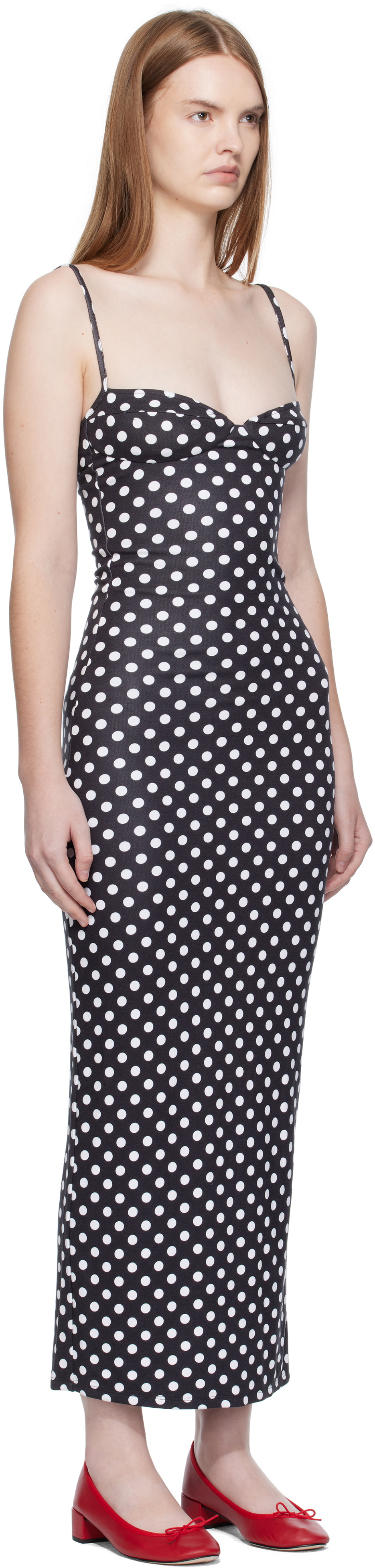 Miaou Black & White Florence Midi Dress
