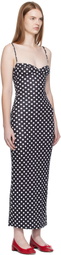 Miaou Black & White Florence Midi Dress