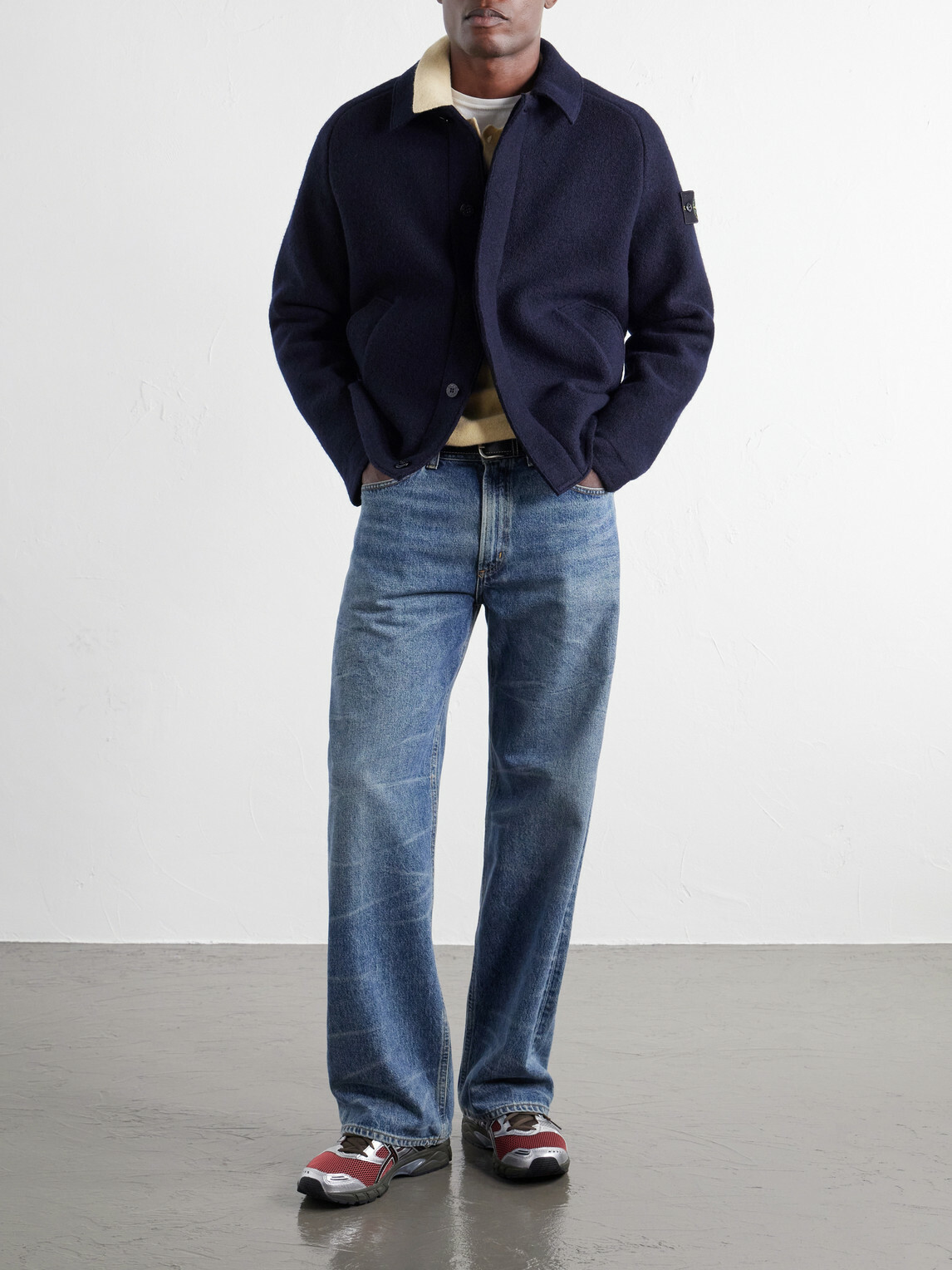 Stone Island - Felted RWS Wool Overshirt - Blue