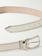 Noah - 3.5cm Leather Belt - White