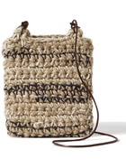 NICHOLAS DALEY - Crocheted Jute and Cotton-Blend Pouch - Neutrals