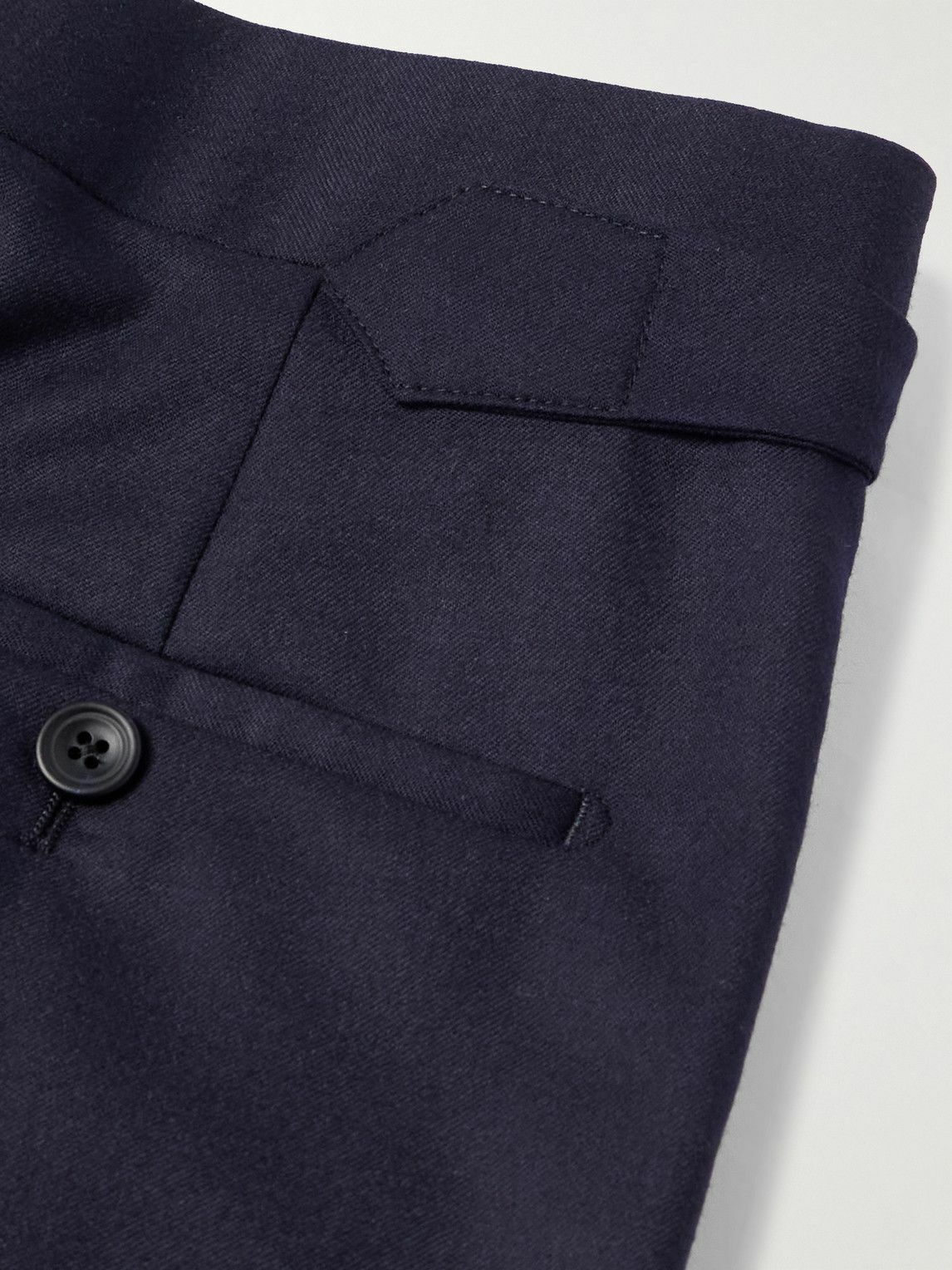 Kingsman - Tapered Wool-Flannel Suit Trousers - Blue
