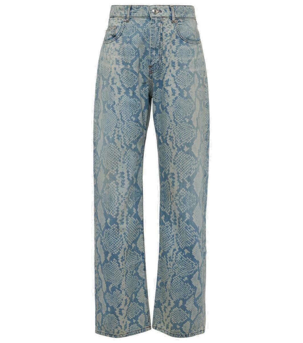 【KOOLOSET】Maxi-Wide Snake Denim Vintage Snake Eyes Jeans Super Wide Leg Rave Pants 90s